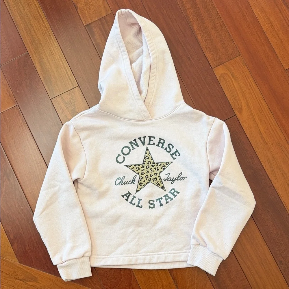 Converse Kids Light Pink Hoodie with Star Logo